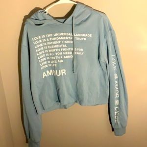 Blue cropped hoodie 💙